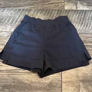 lululemon athletica Black Stretch Woven High Rise 4” Relaxed Fit Shorts XS
